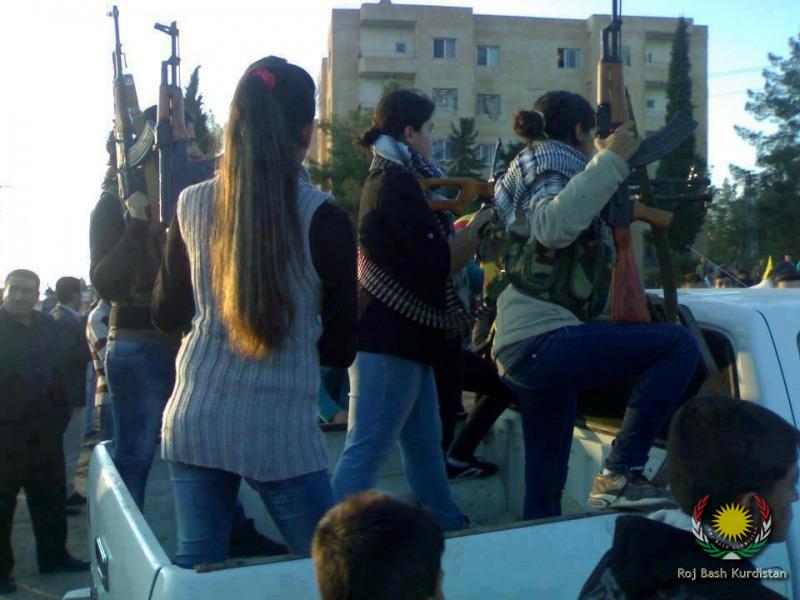 People's Protection Units (YPG), affiliated to the Kurdish PYD party in Western Kurditan (Eastern Syria)